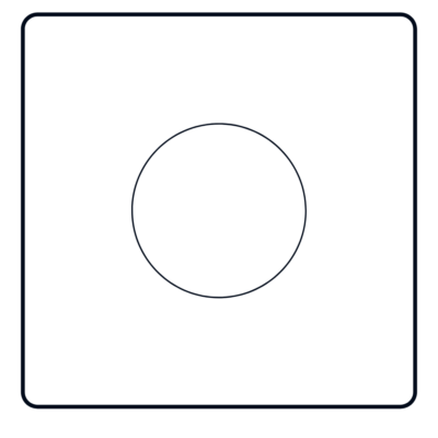 Niebieska ikona koła w kwadracie. Skalowanie Secfense